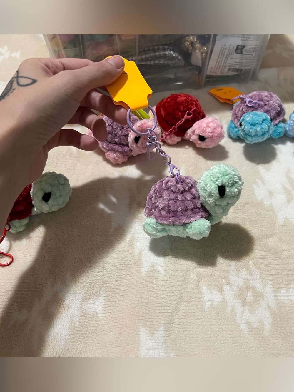 Mini Crocheted Turtle Keychain 🐢